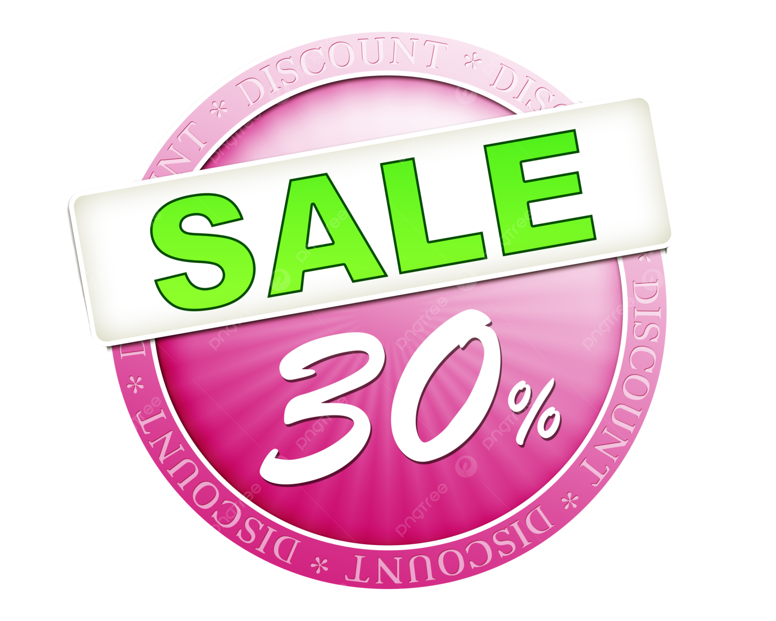 a pink circle with the word sale on it