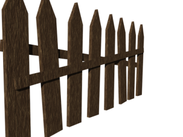 a wooden fence on a white background