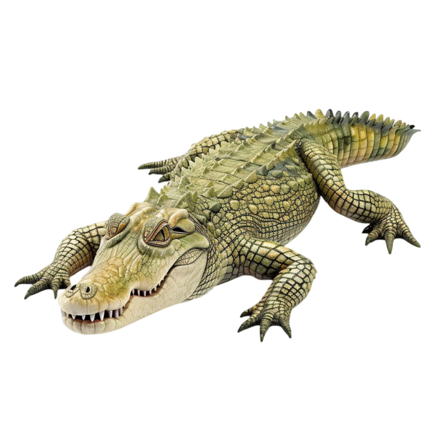 an adult crocodile with its mouth open
