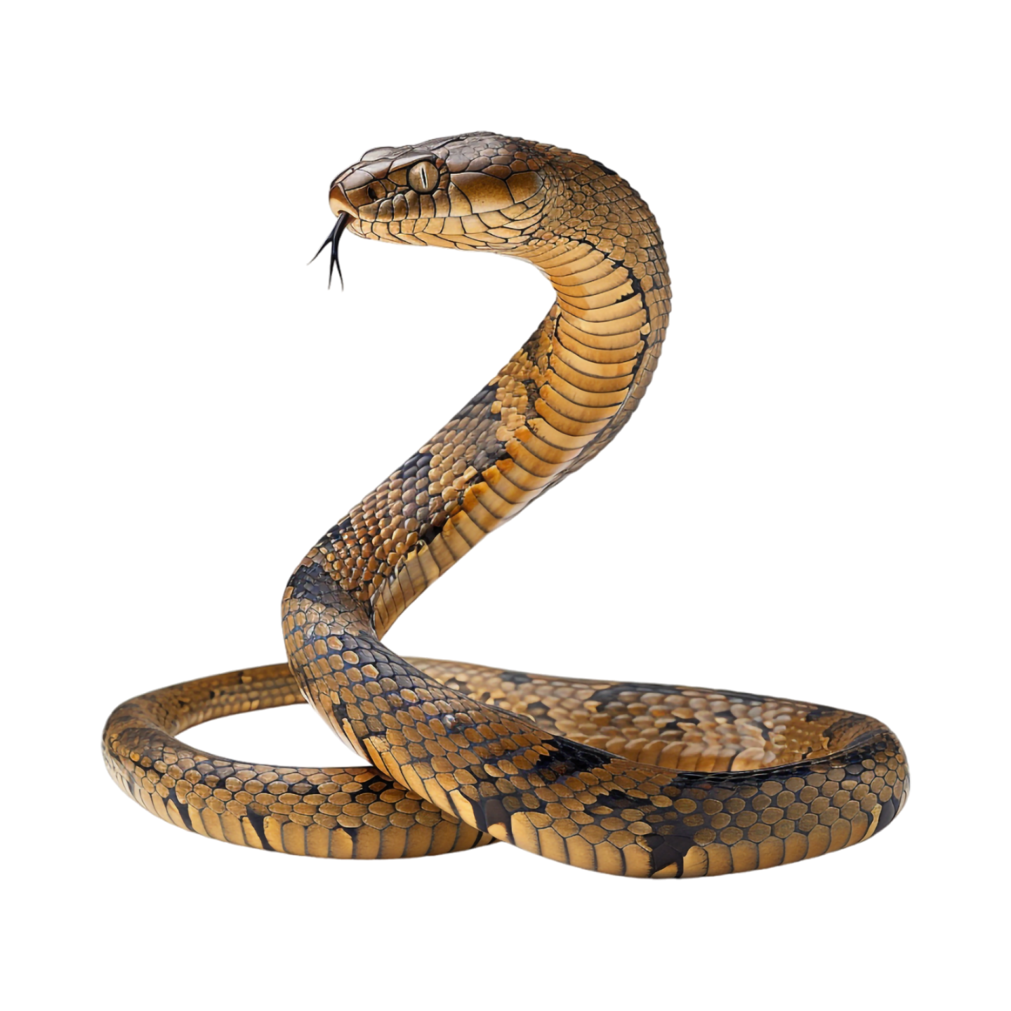 a brown snake on a white background