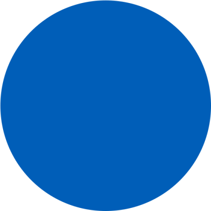 a blue circle on a white background