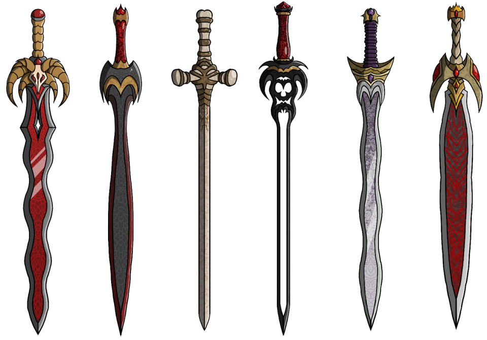 a set of medieval swords