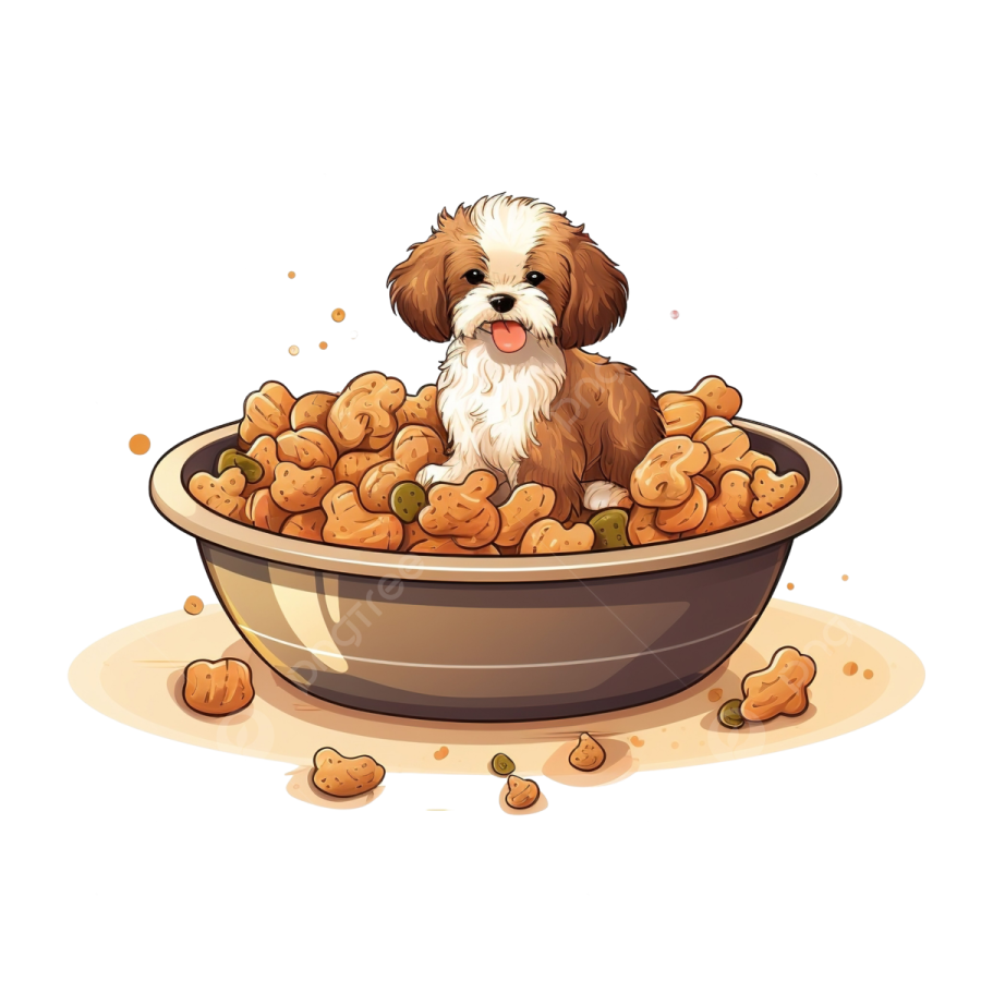 a bowl of dog food
