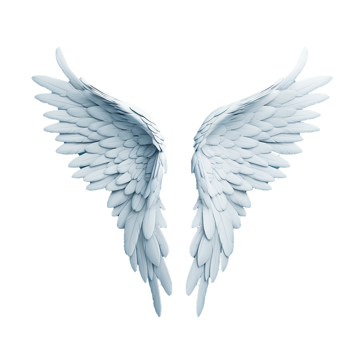 a pair of white wings on a white background