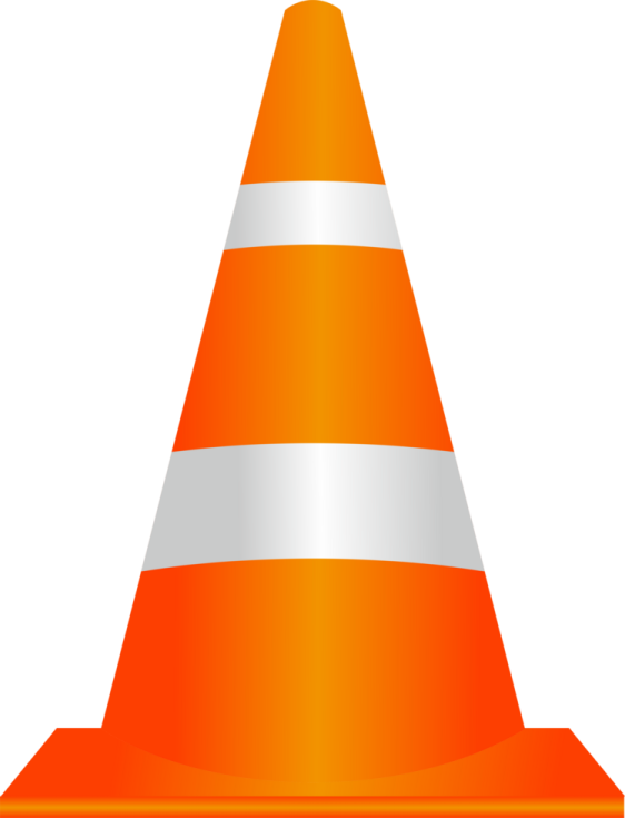 a traffic cone on a white background
