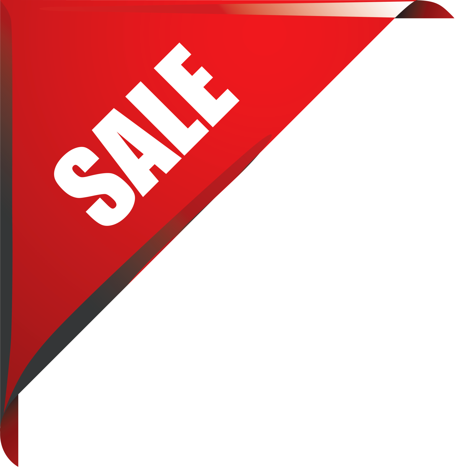 a red pennant with the word sale on it