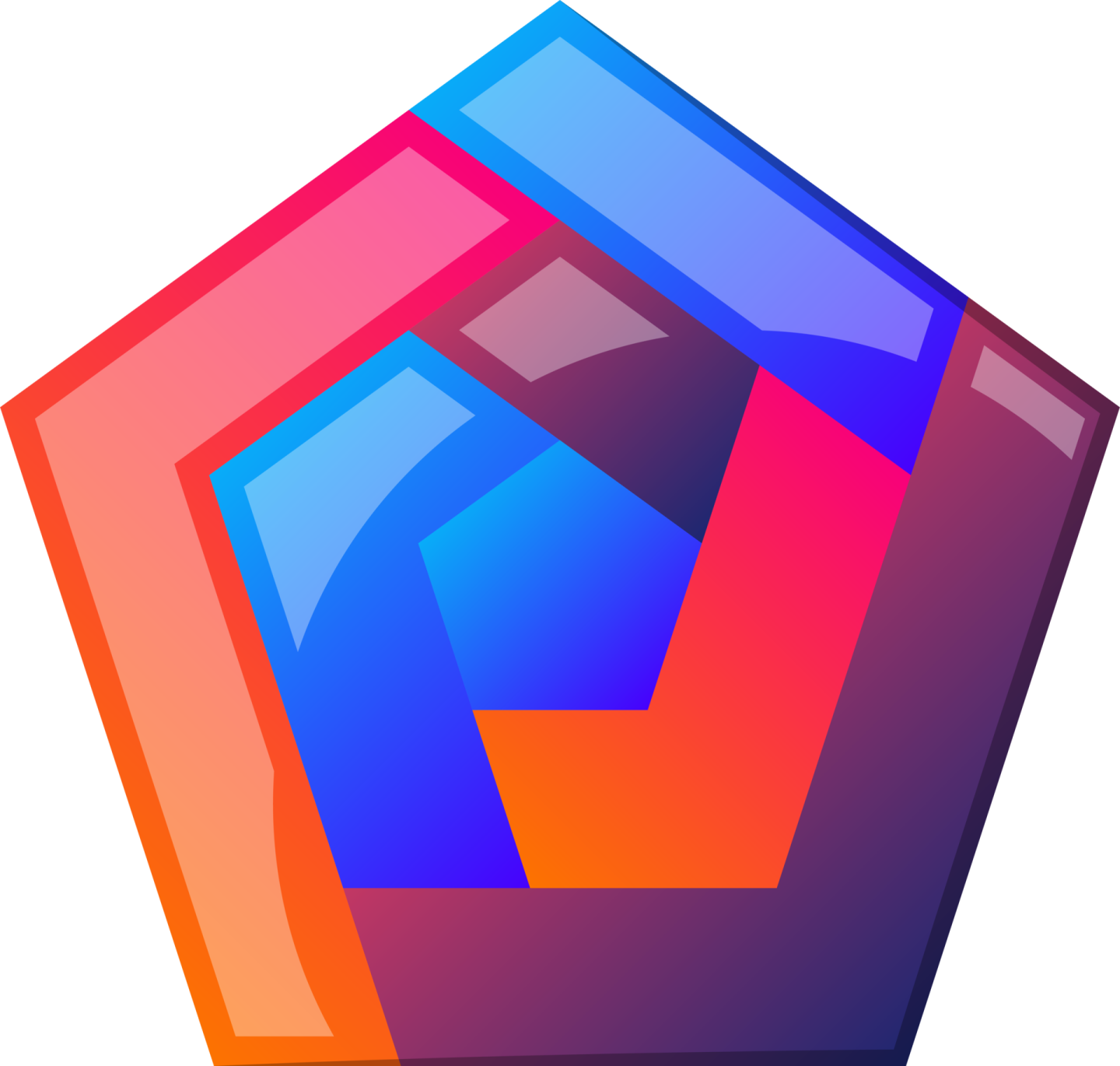 a colorful cube with a white background