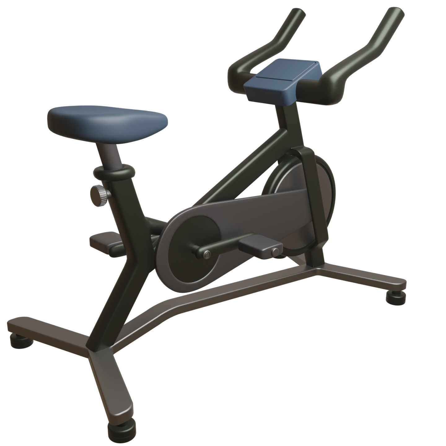 a stationary bike on a white background