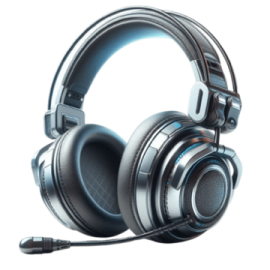 a pair of headphones on a white background