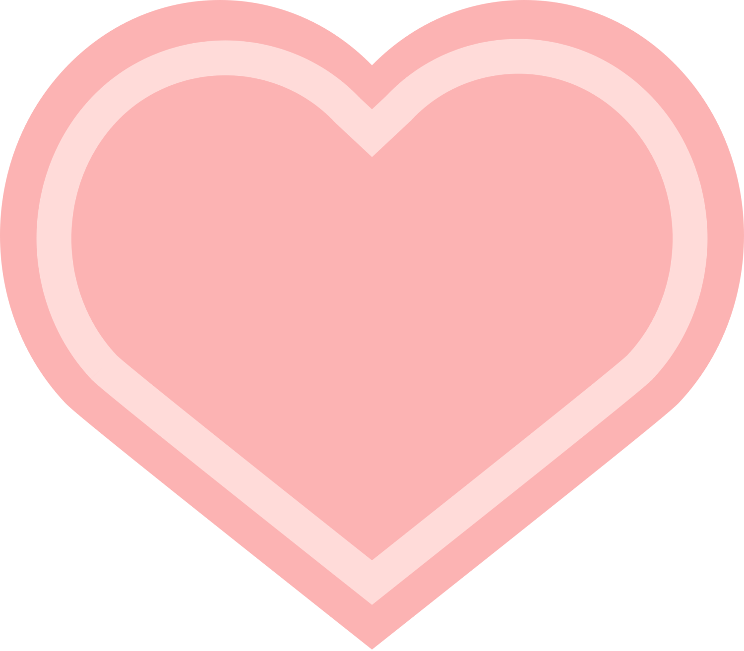 a pink heart on a white background