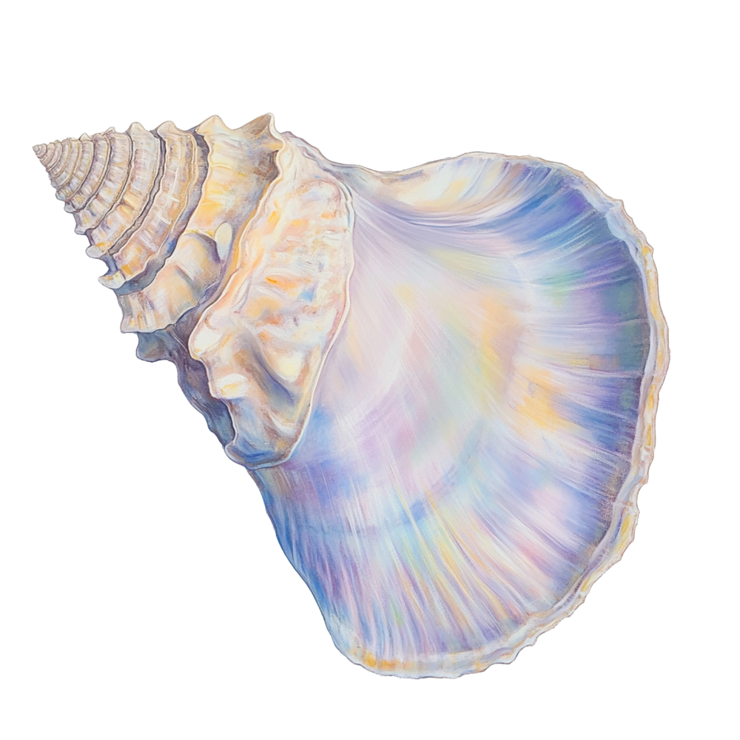 a painting of a seashell