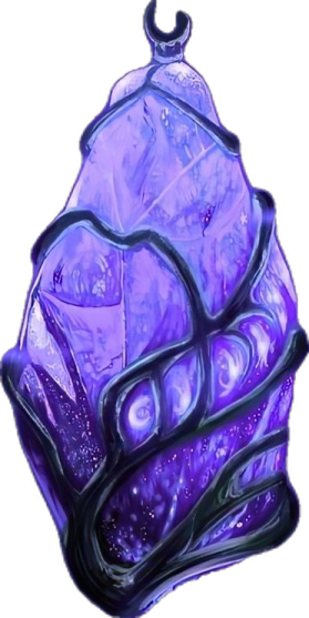 a purple candle with water droplets on it