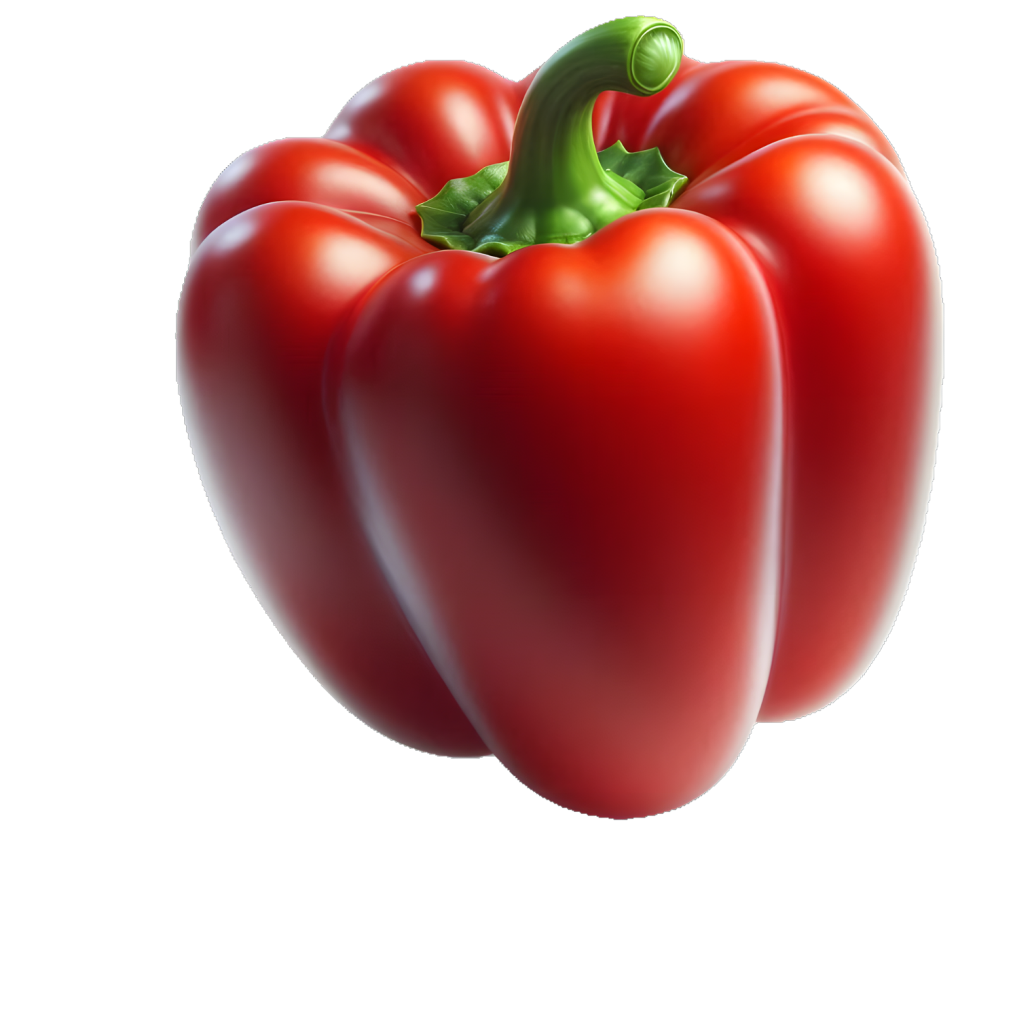 a red pepper on a white background
