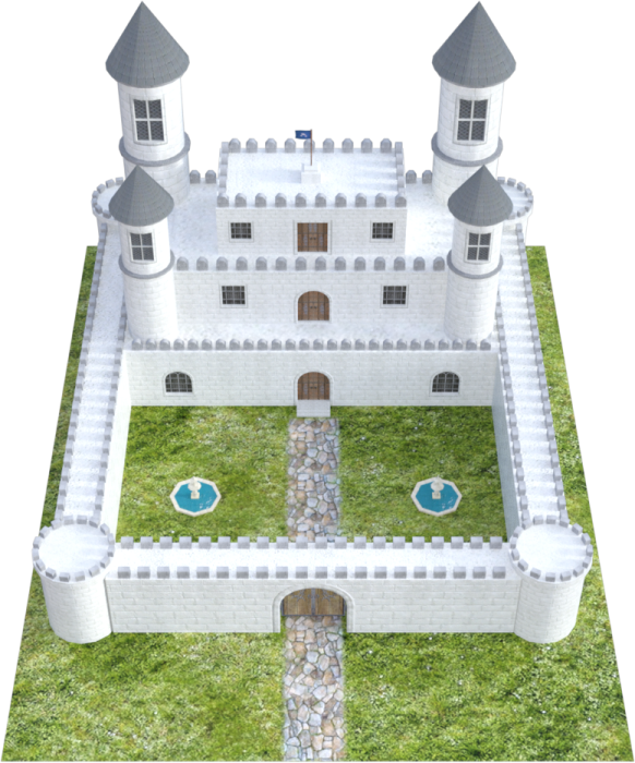 an image of a castle made out of paper
