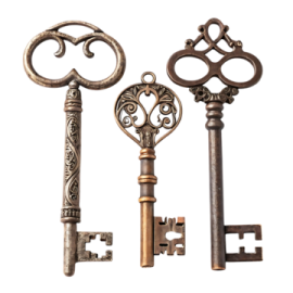 a bunch of antique keys