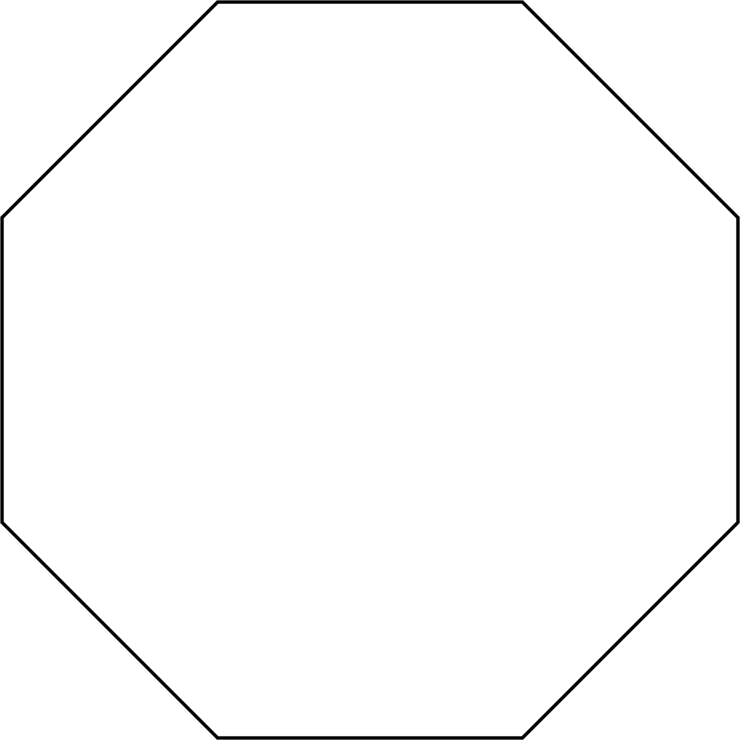 a black and white hexagon