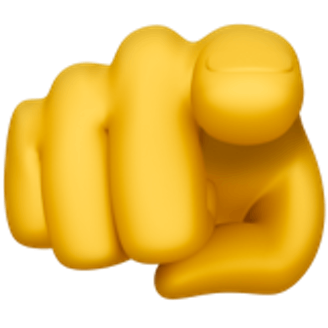 a yellow fist on a white background