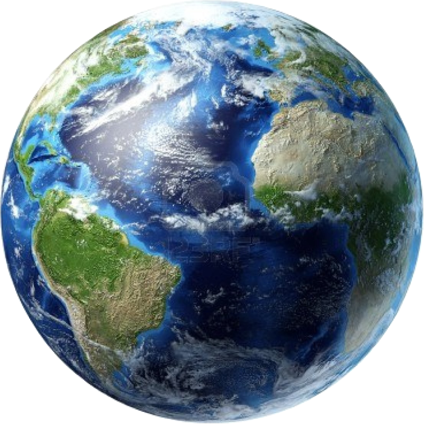 an image of the earth with a white background
