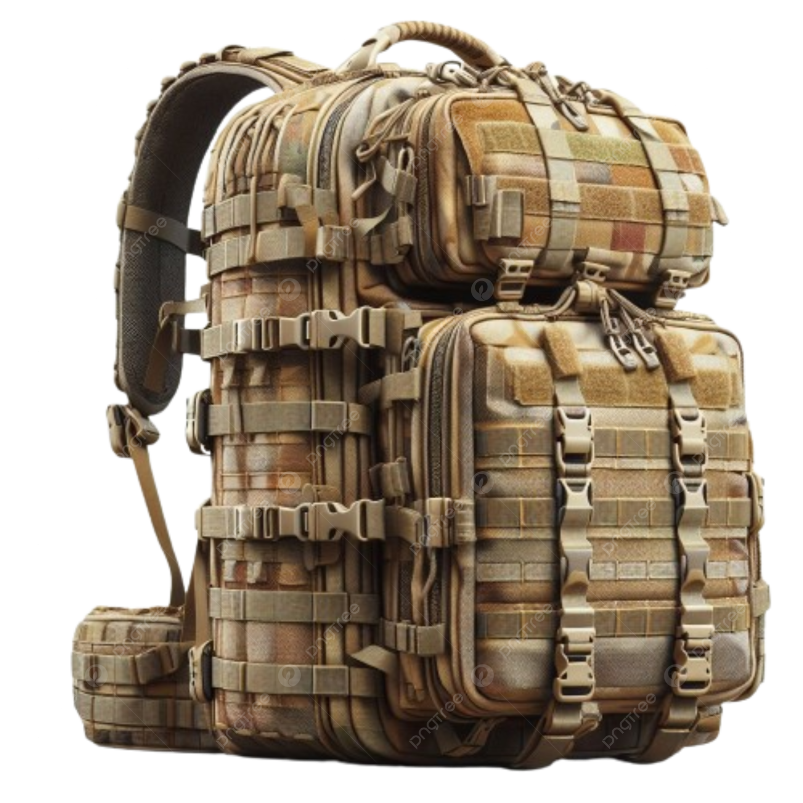 a large backpack with multiple compartments