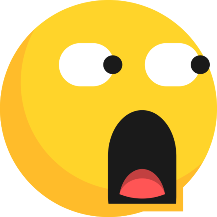 a yellow smiley face with an open mouth