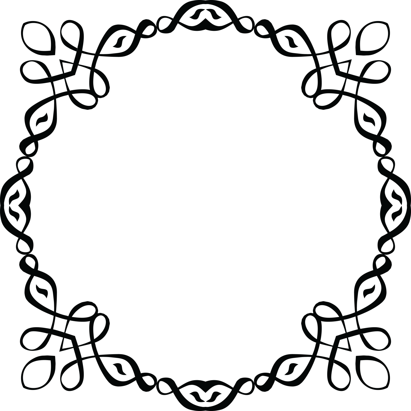 a black and white image of a circular frame