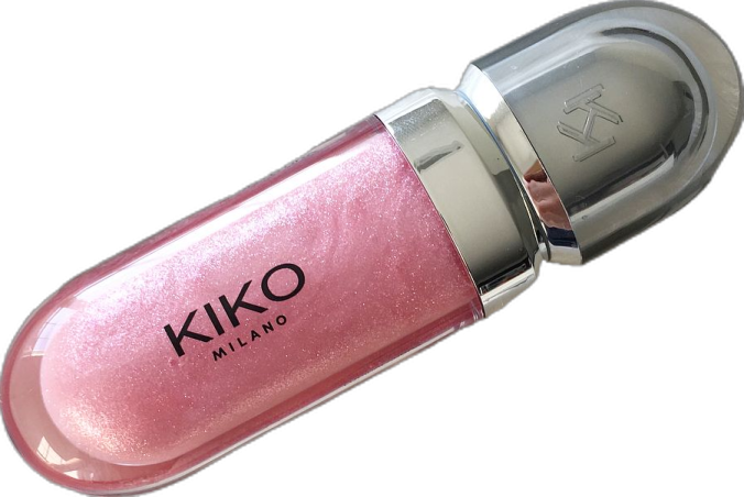 a pink nail polish in a clear container
