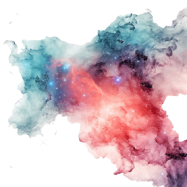 a map with the colors of the galaxy and stars