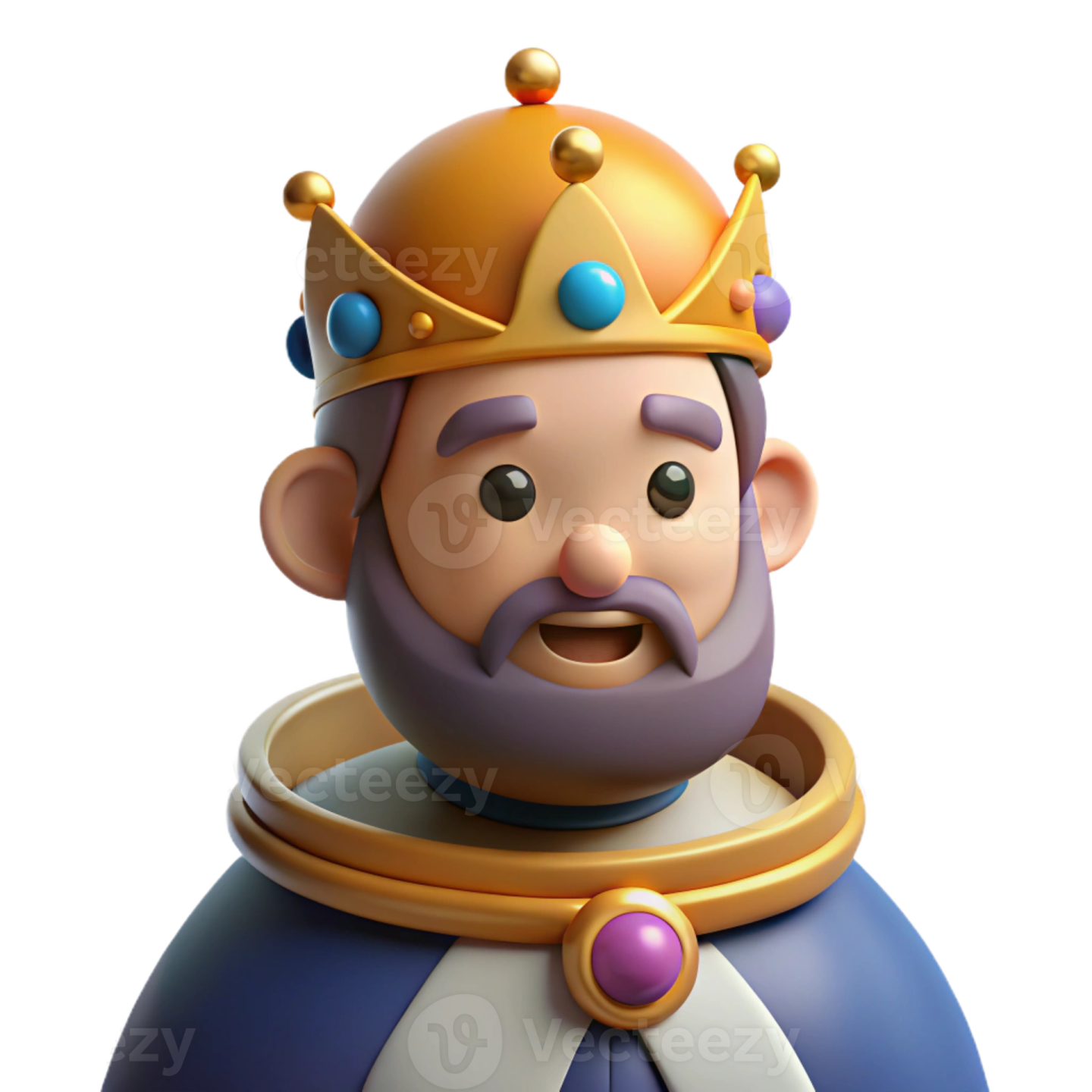 a cartoon character with a crown on his head