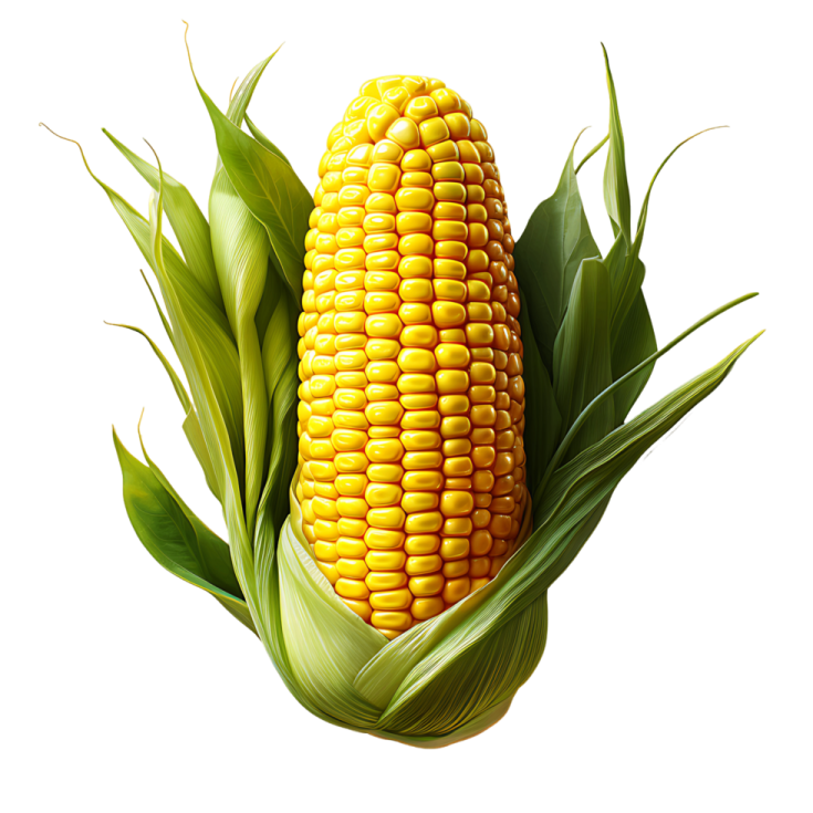 a corn on a white background