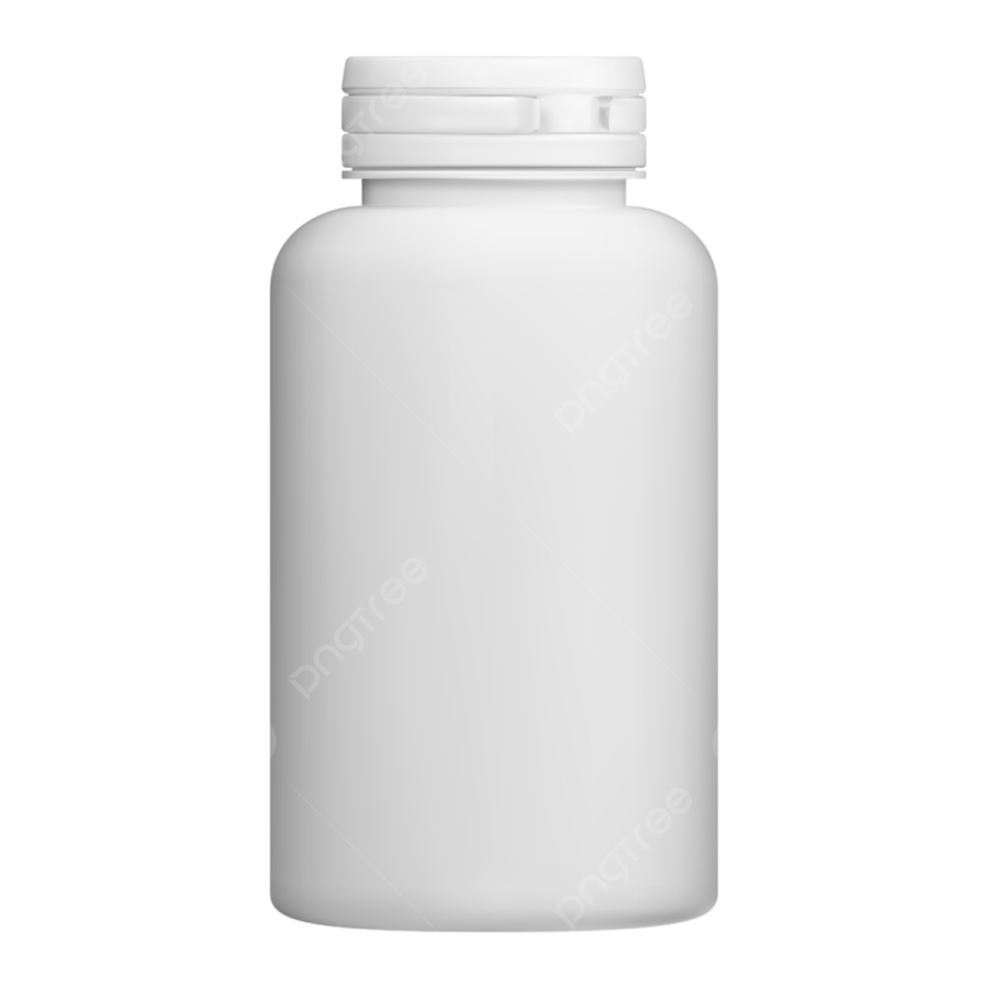 a white plastic bottle with an open lid