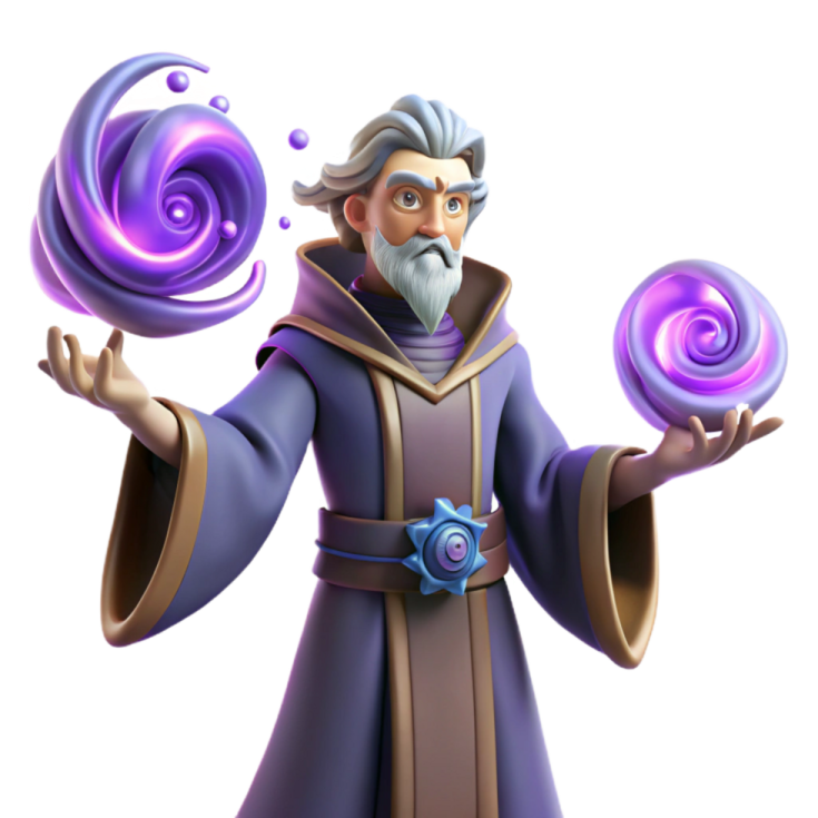 an image of a wizard holding a wand