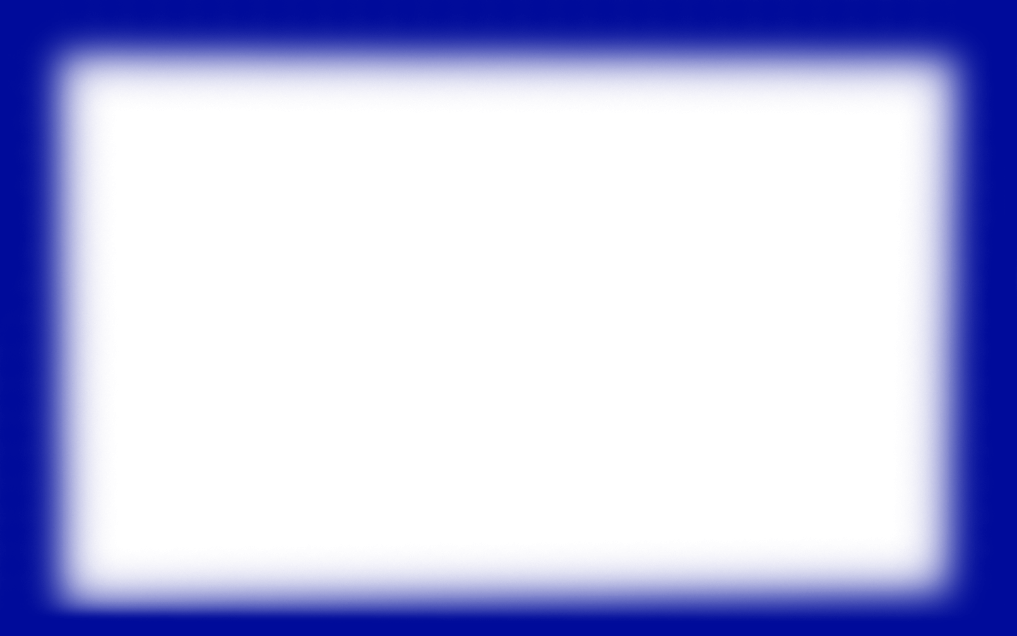 a blue square frame on a white background