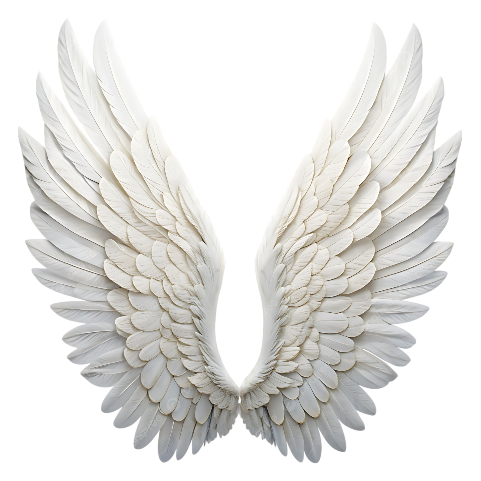 a pair of white wings on a white background