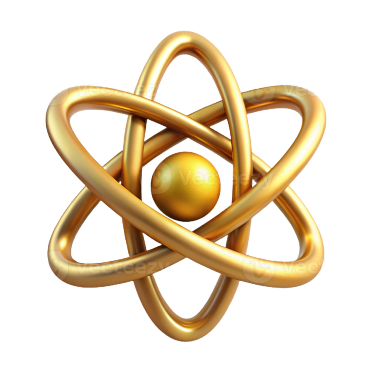 an image of a golden atom