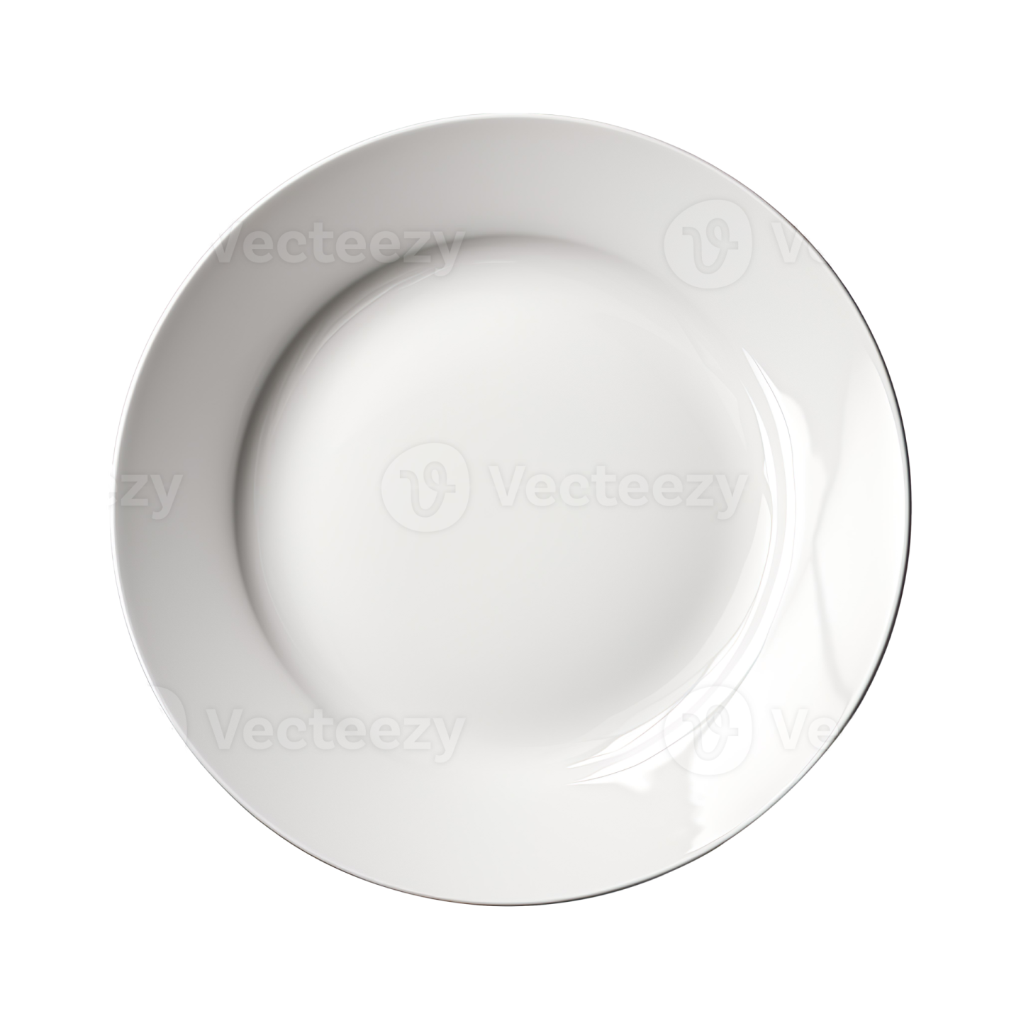 an empty white plate on a white background