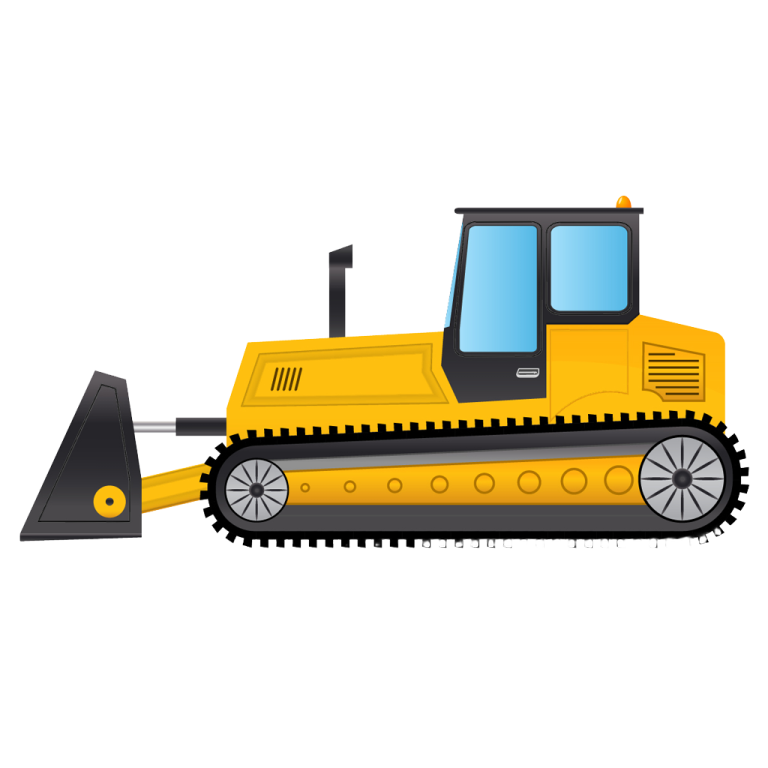 a yellow construction vehicle with a shovel