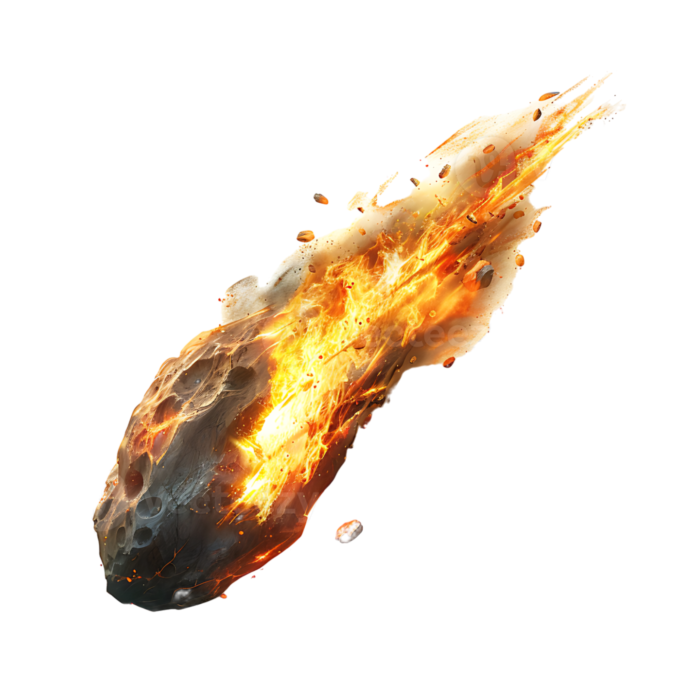an explosion of fire on a white background