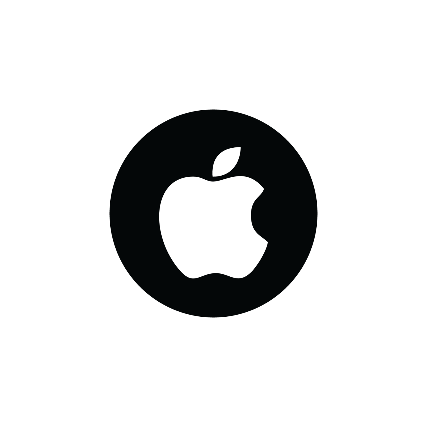an apple logo on a white background