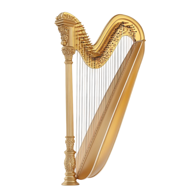 a golden harp