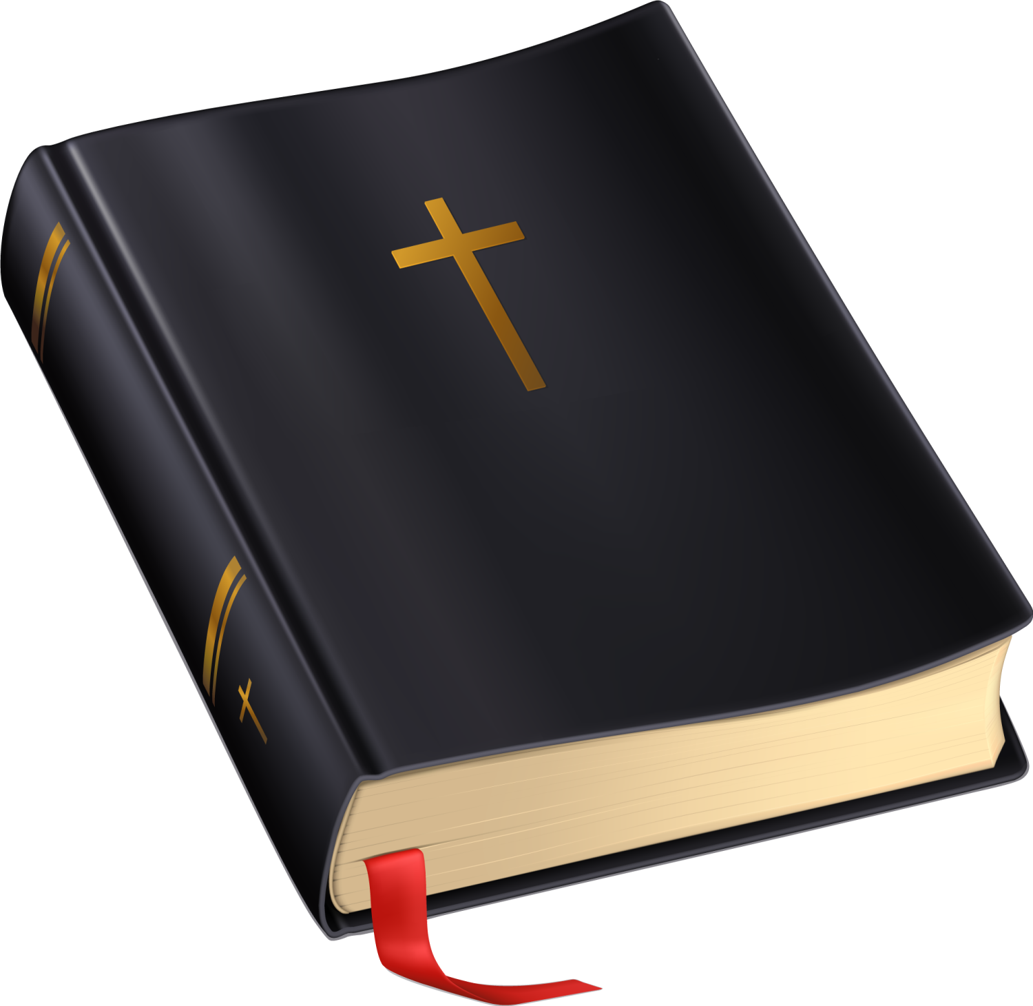 an open bible with a red ribbon