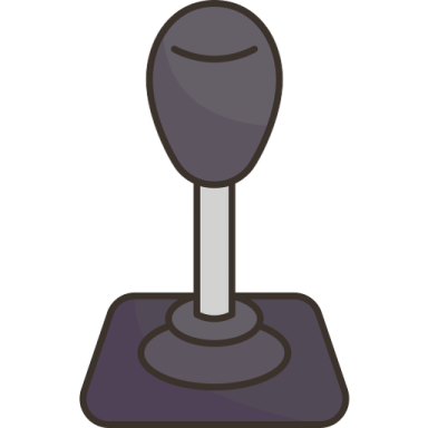 a black and white rubber stamper