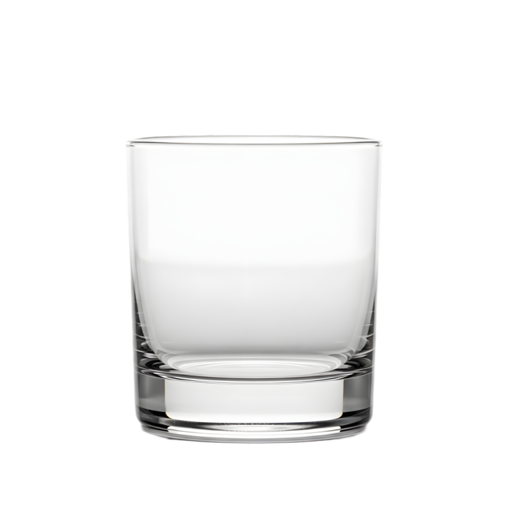 a shot glass on a white background