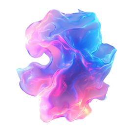 a blue and pink liquid on a white background