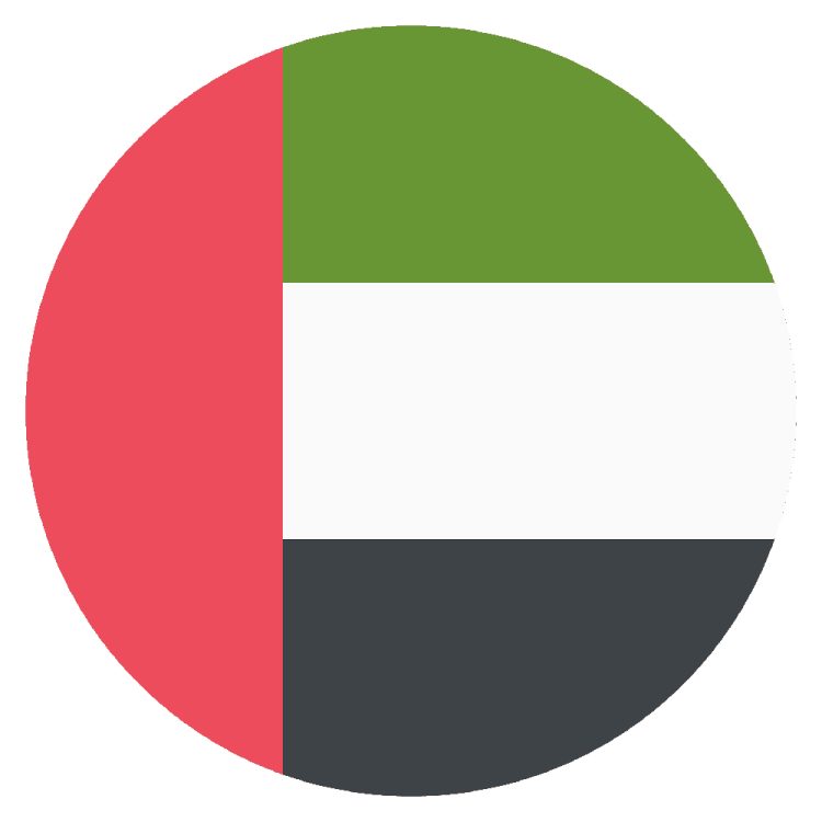 the uae flag in a circle