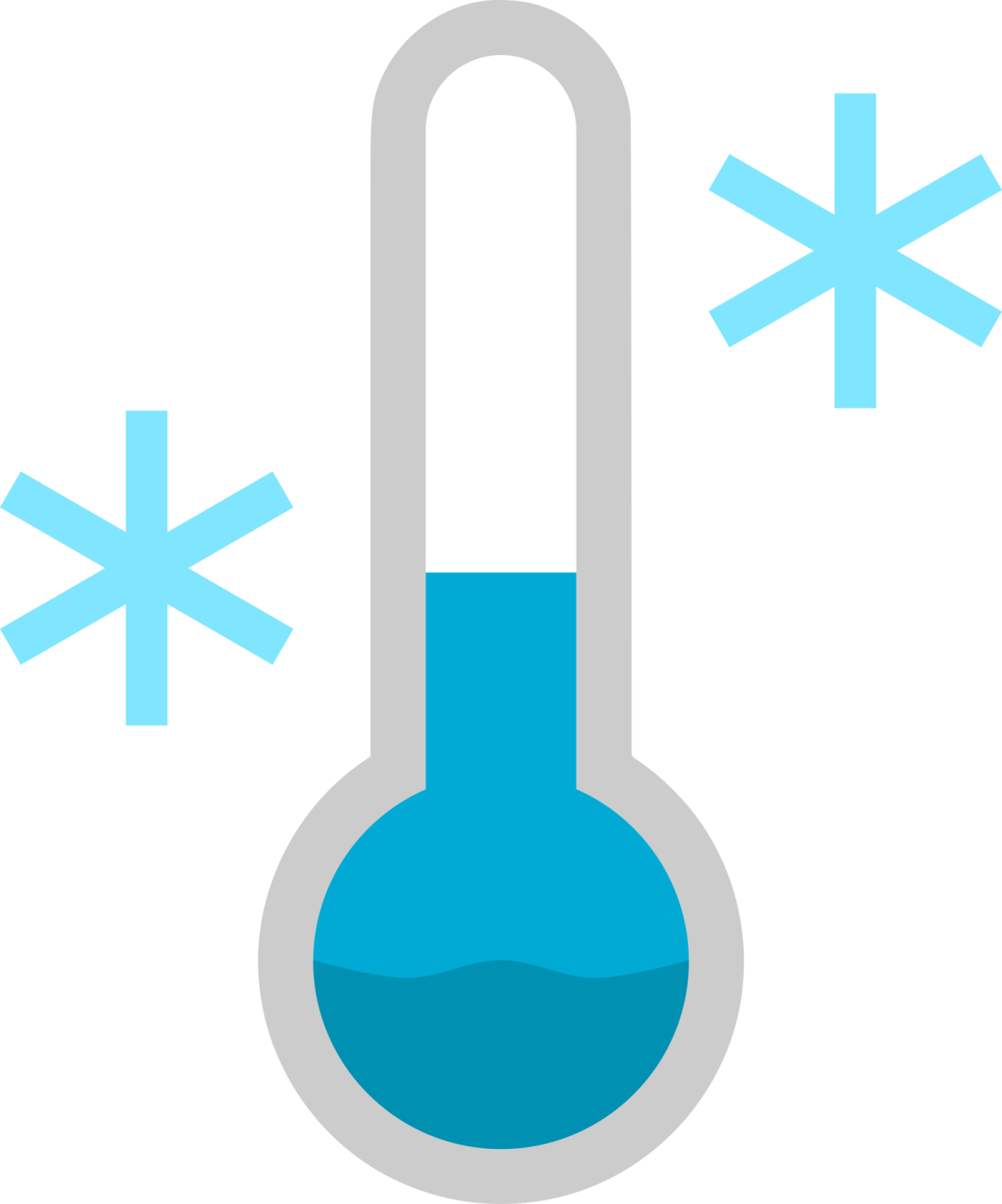 a thermometer with arrows pointing up