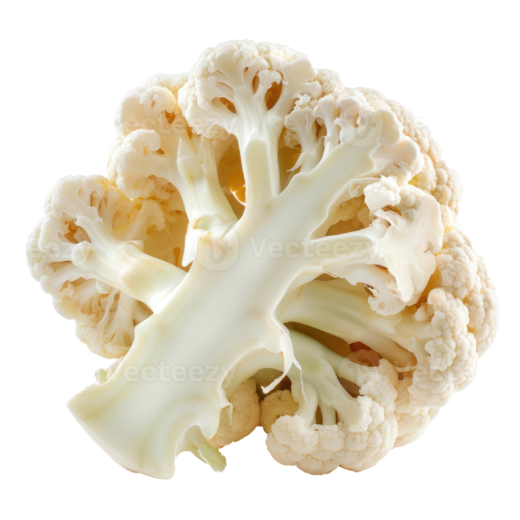 a piece of white caulie on a white background