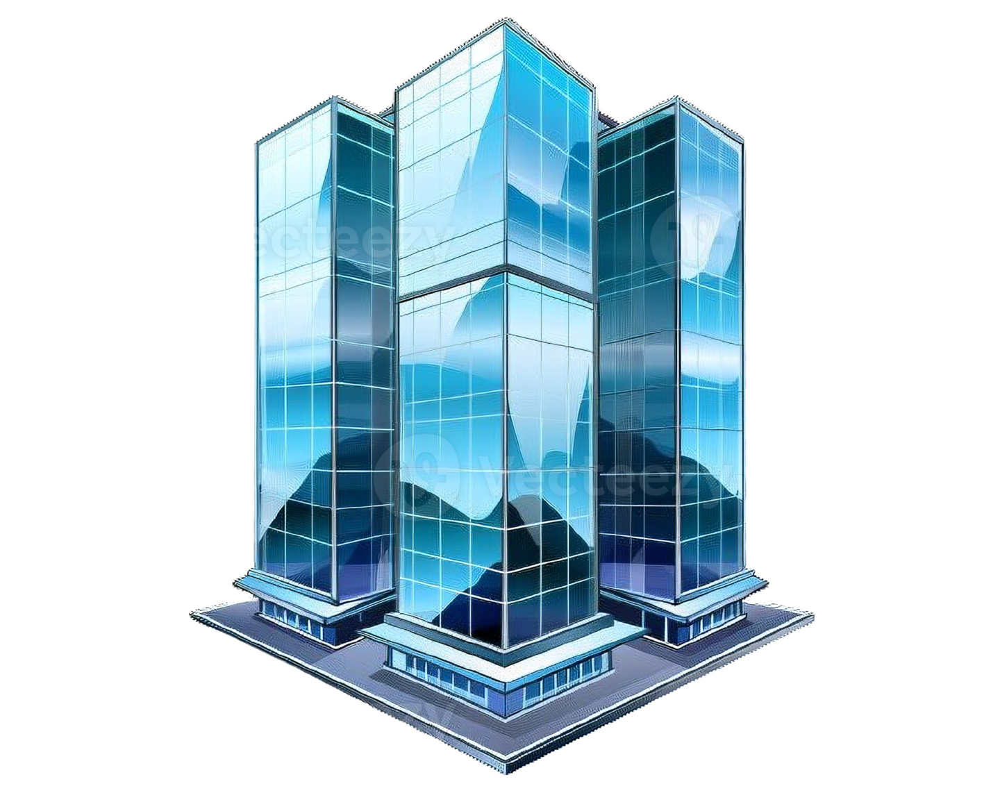 an illustration of a glass building
