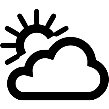 a black and white weather icon