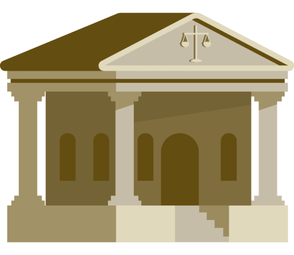 a building with a bell on top