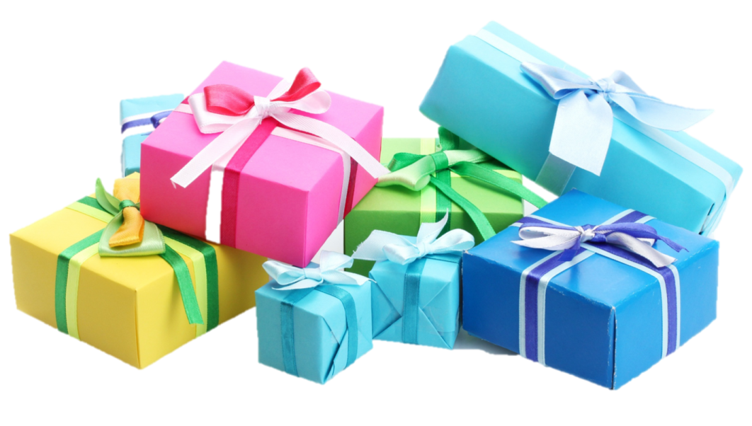 a pile of colorful gift boxes
